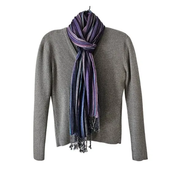 Petite Sophisticate Ribbed Cardigan &amp; Top Set | EUC | SP | Gray