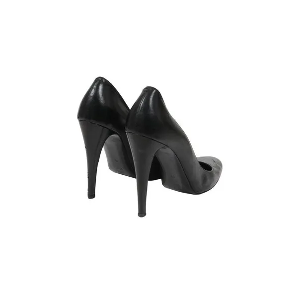 Pierre Hardy Womens Pumps Size US9 EU39 Black Leather Round Toe 110mm Heels