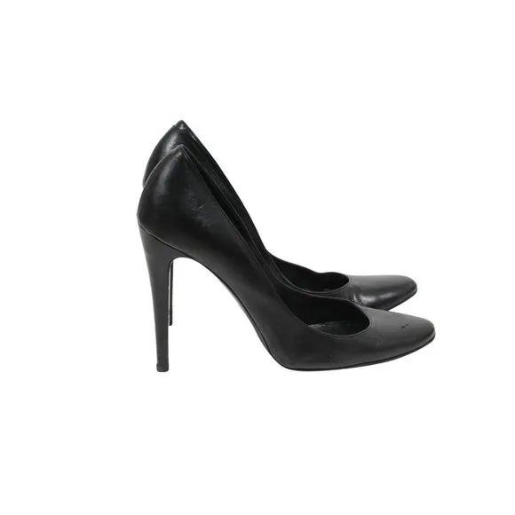 Pierre Hardy Womens Pumps Size US9 EU39 Black Leather Round Toe 110mm Heels