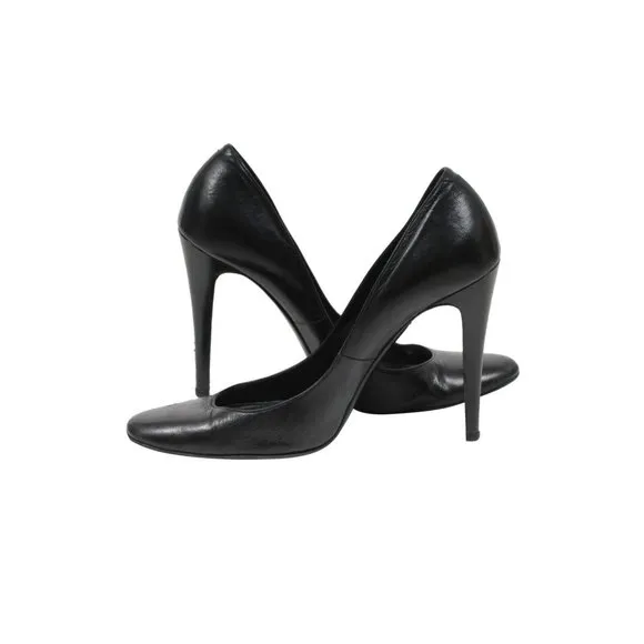 Pierre Hardy Womens Pumps Size US9 EU39 Black Leather Round Toe 110mm Heels