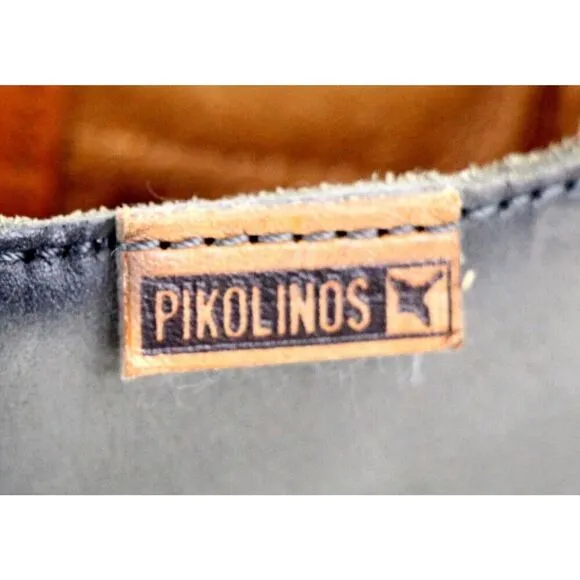 Pikolinos GRAY GENUINE LEATHER MID HEEL ROUND TOE ZIP SIDE ANKLE BOOTS Size 36