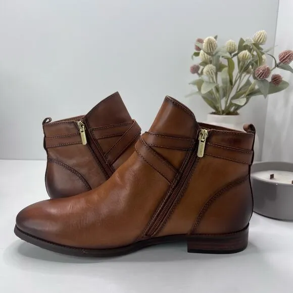 Pikolinos Puertollano W3C Ankle Boots Brown Side Zip Women EU 42/11.5 Tried On