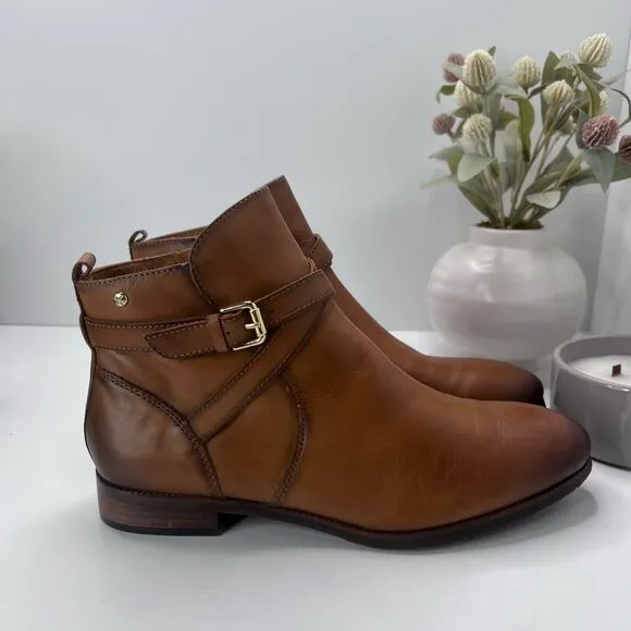 Pikolinos Puertollano W3C Ankle Boots Brown Side Zip Women EU 42/11.5 Tried On
