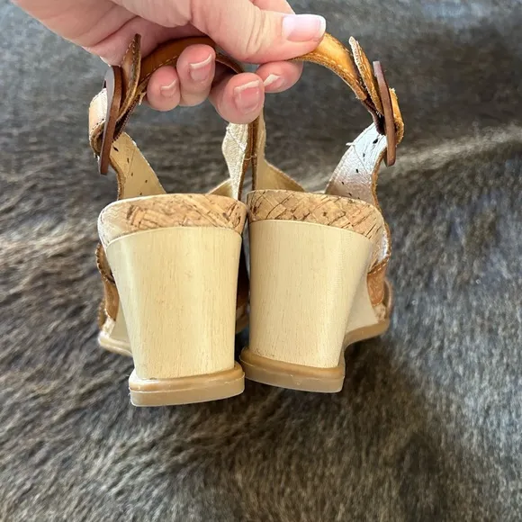 Pikolinos Wedge Slingback “Lava” Leather Sandals