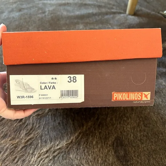 Pikolinos Wedge Slingback “Lava” Leather Sandals