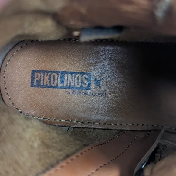 Pikolinos Zaragoza Leather Ankle Boots Booties Womens 10 41 Brown