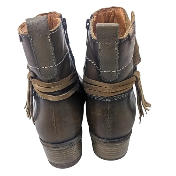 Pikolinos Zaragoza Leather Ankle Boots Booties Womens 10 41 Brown