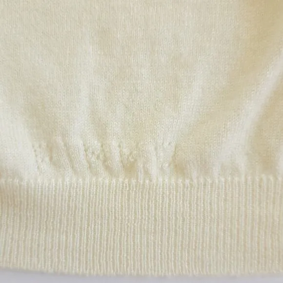 PINKO Erteria Turtleneck Sweater in Ivory Size XS Split Back Polo Neck