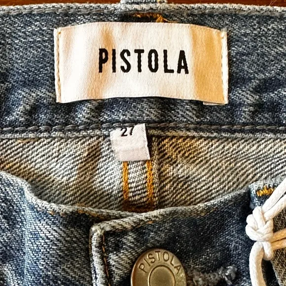 Pistola Blue High Rise Vintage Straight Jeans