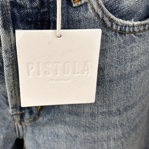 Pistola Blue High Rise Vintage Straight Jeans