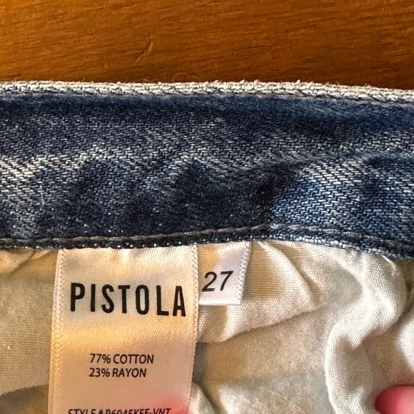 Pistola Blue High Rise Vintage Straight Jeans