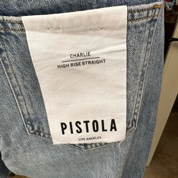 Pistola Blue High Rise Vintage Straight Jeans