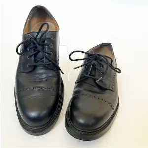 Polo Ralph Lauren Leather Asher Wing Tip Oxford Dress Shoes Black Preppy‎ Sz 8D