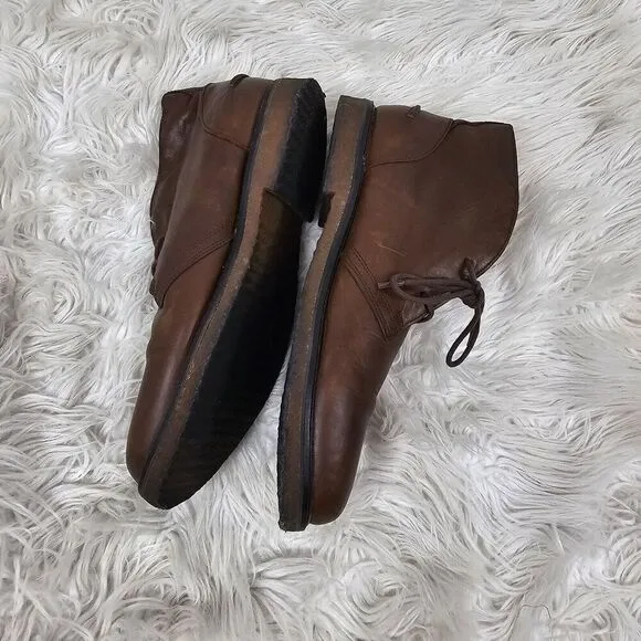 Polo Ralph Lauren Marlow BO CSL Chukka Boots Oiled Leather Brown Men's Size 10.5