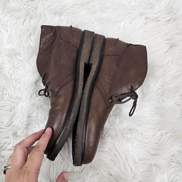 Polo Ralph Lauren Marlow BO CSL Chukka Boots Oiled Leather Brown Men's Size 10.5