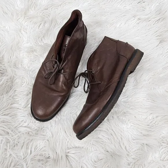Polo Ralph Lauren Marlow BO CSL Chukka Boots Oiled Leather Brown Men's Size 10.5