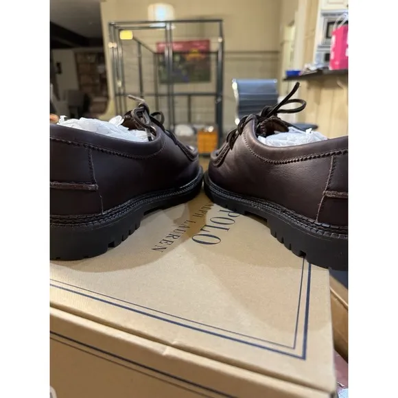 POLO RALPH LAUREN Men's Jett Apron Driving Style Loafer Dark Brown Size 9 D