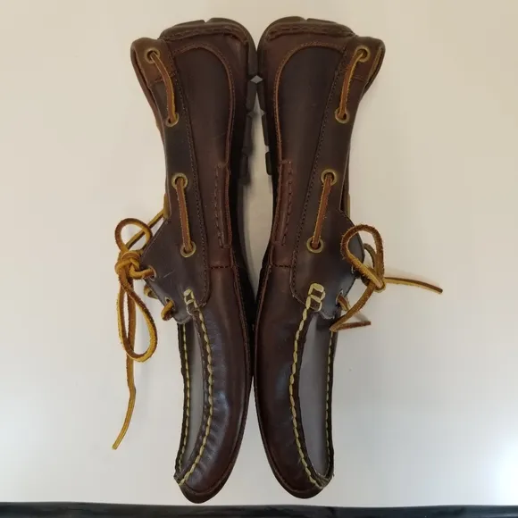 Polo Ralph Lauren Roderick Mens Sz 9D Brown Leather Moc Loafer Boat Shoe Slip On