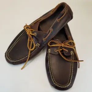 Polo Ralph Lauren Roderick Mens Sz 9D Brown Leather Moc Loafer Boat Shoe Slip On