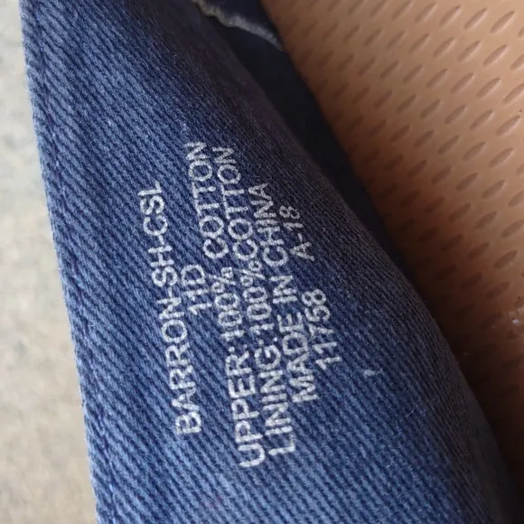 Polo Ralph Lauren Size 11D Barron Blue Denim Jean Espadrille Flat Slip On Shoes