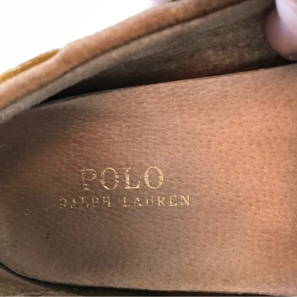 Polo Ralph Lauren Wyndings Slip On Loafer, Men’s 10.5 D, Cushioned Leather, Tan