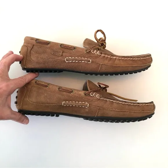 Polo Ralph Lauren Wyndings Slip On Loafer, Men’s 10.5 D, Cushioned Leather, Tan