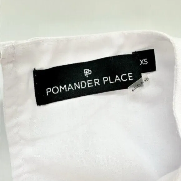 Pomander Place Quinn Tiered Relaxed Fit White Mini Dress Size XS