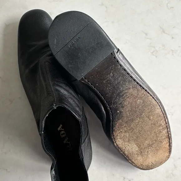 Prada Black Leather Boots