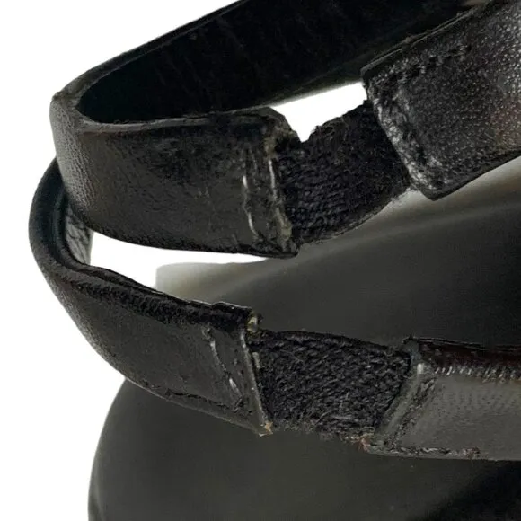 PRADA Calzature Donna Nappa‎ Leather Slingback Comma Wedge Sandals