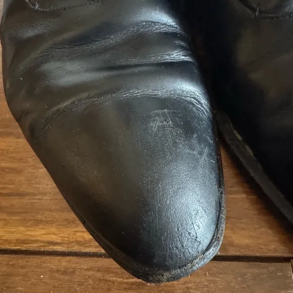 Prada Oxford Formal Shoes Black Leather Lace Ups Size 7.5