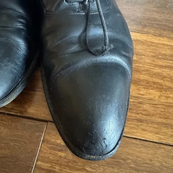 Prada Oxford Formal Shoes Black Leather Lace Ups Size 7.5