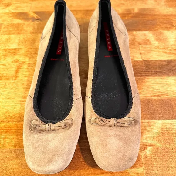 Prada Vintage Suede Ballet Flat
