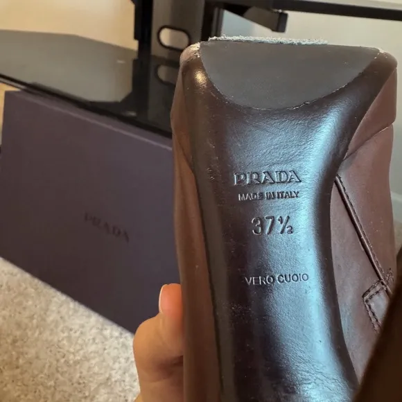 Prada Women's Brown Leather Boots