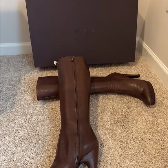 Prada Women's Brown Leather Boots
