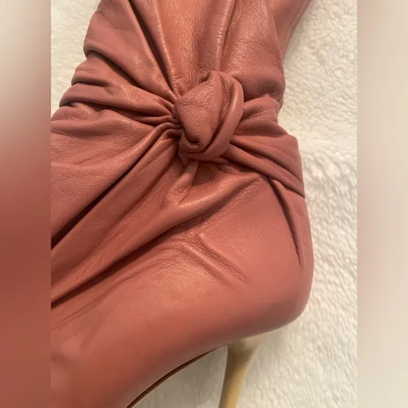 Preowned Les Tropeziennes Elegant Women's Knotted Leather Boots