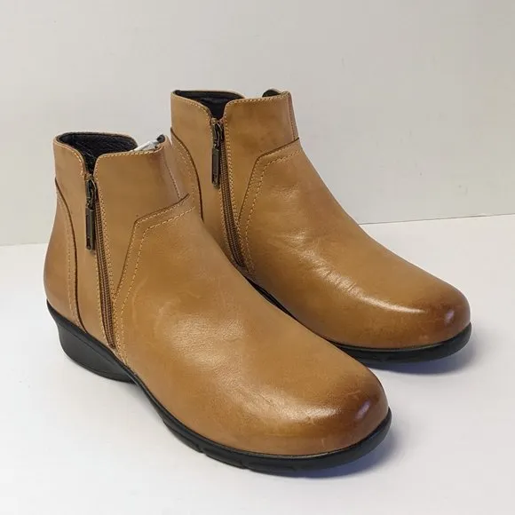 Propet Waverly Ankle Boots, Tan Leather, Women's 9 4E (XX-Wide)