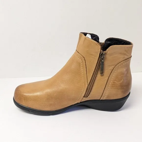 Propet Waverly Ankle Boots, Tan Leather, Women's 9 4E (XX-Wide)