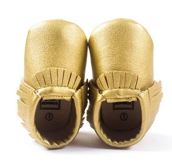PU Suede Leather born Baby Boy Girl Baby Moccasins Soft Moccs Shoes Bebe Fringe Soft Soled Non-slip Footwear Crib Shoe