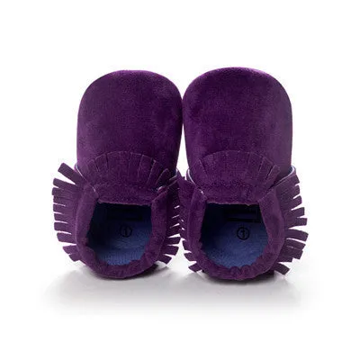 PU Suede Leather born Baby Boy Girl Baby Moccasins Soft Moccs Shoes Bebe Fringe Soft Soled Non-slip Footwear Crib Shoe