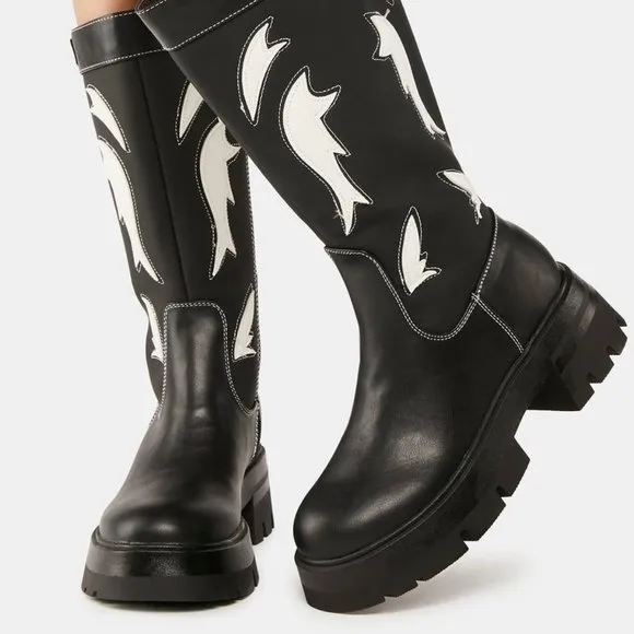 Public Desire  RIDEM  COWBOY Boots ( BRAND NEW !!!! )