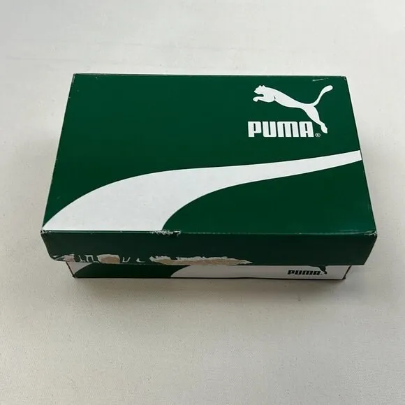 Puma Boys Future Rider Double 382740-01 White Green Glare Sneaker Shoes Sz 11.5C