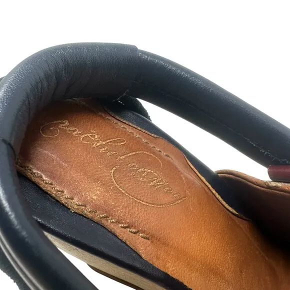 Rachel Comey Inni Wedges Sandals Slingback Leather Wood Brown Tan Size US 7.5