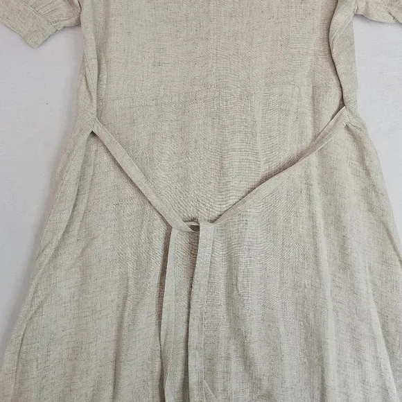 Rachel Pally - Beige Puff Sleeve Button-Up “Piper” Maxi Dress Sz M