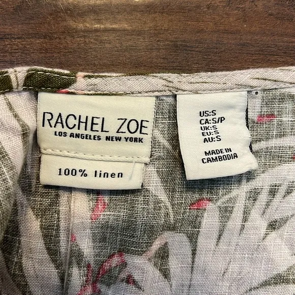 Rachel Zoe Linen Midi Dress with Pockets, Sz. S.