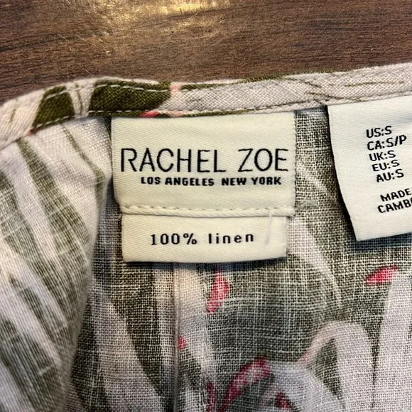 Rachel Zoe Linen Midi Dress with Pockets, Sz. S.