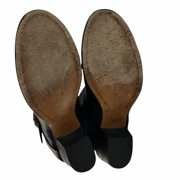 Rag &amp; Bone  HARPER Black Leather Ankle Boots 9.5