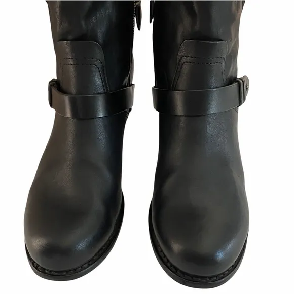 Rag &amp; Bone  HARPER Black Leather Ankle Boots 9.5