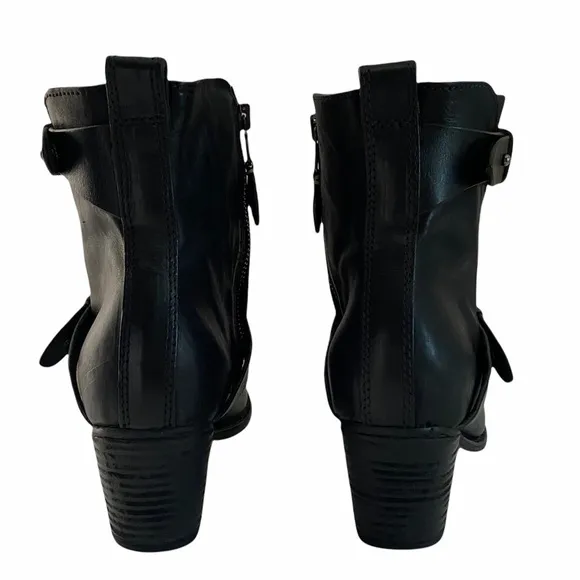 Rag &amp; Bone  HARPER Black Leather Ankle Boots 9.5