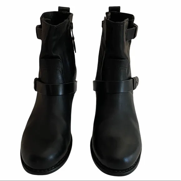 Rag &amp; Bone  HARPER Black Leather Ankle Boots 9.5