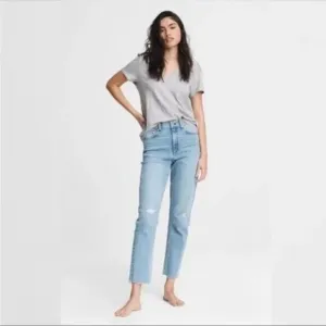 Rag &amp; Bone Nina High-Rise Ankle Cigarette Skinny Distressed Starway - Size 26